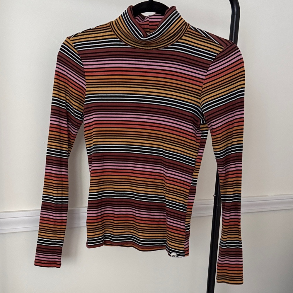 Billabong Multicolor Striped Long Sleeve Top